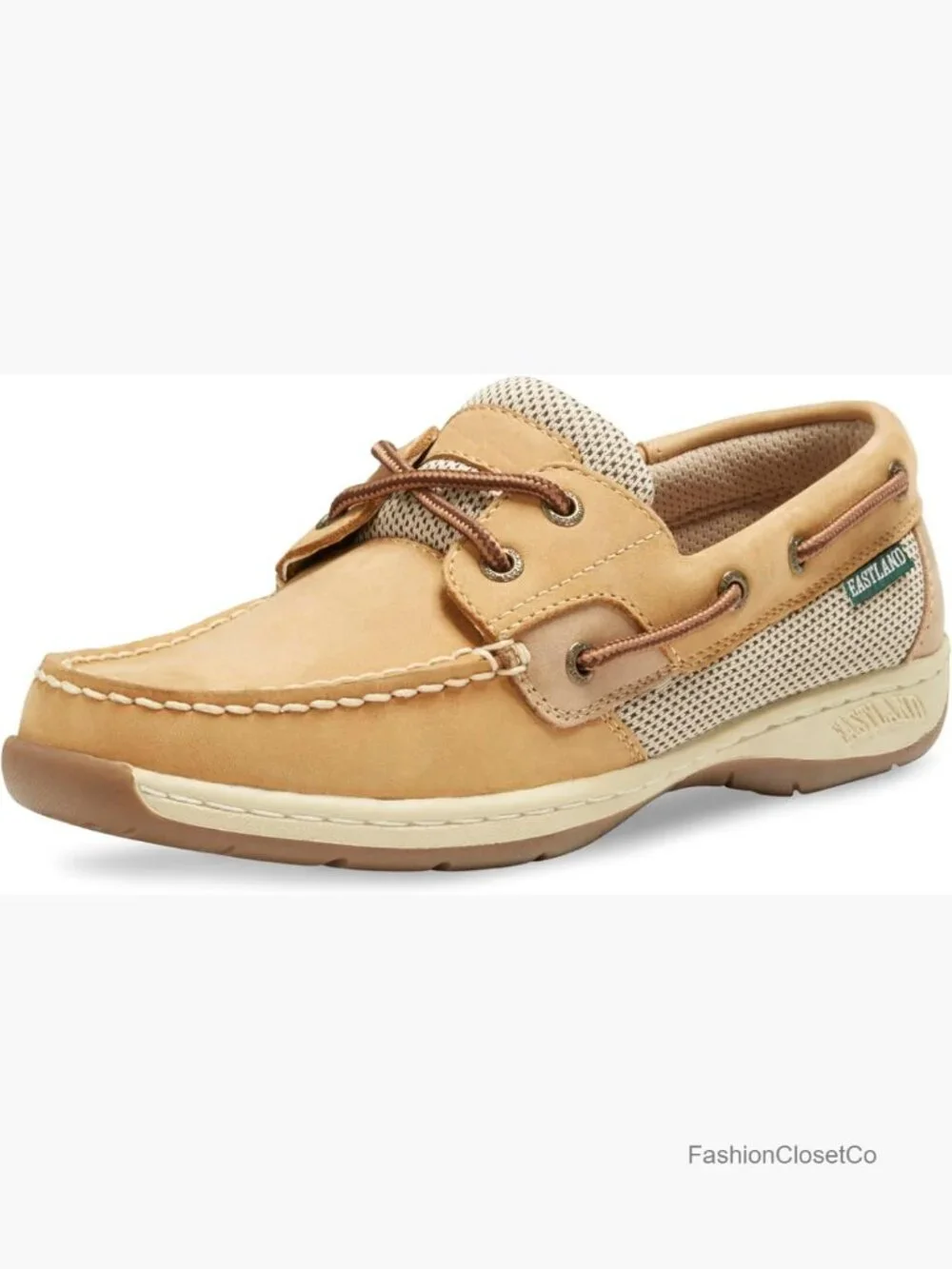 Full Grain Leather Lace-Up Boat Shoe with Padded Insole